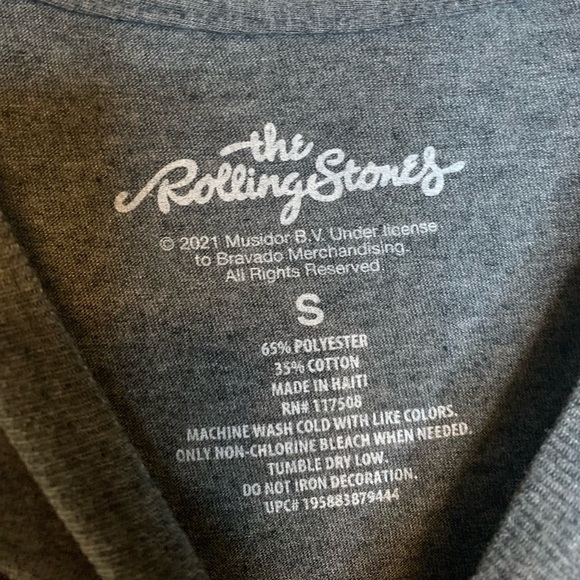 The Rolling Stones Unisex Tee T-shirt Size Small Gray - Picture 4 of 4